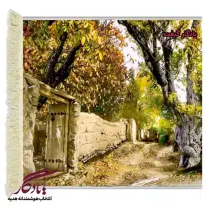 تابلو فرش ماشینی طرح منظره خزان پاییزی کد m40-1