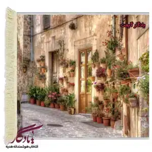 تابلو فرش ماشینی طرح منظره کوچه های آمبریا کد m37-1