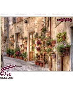 تابلو فرش ماشینی طرح منظره کوچه های آمبریا کد m37 - یادگار گیفت