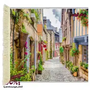 تابلو فرش ماشینی طرح منظره کوچه های پاریس کد m36-1
