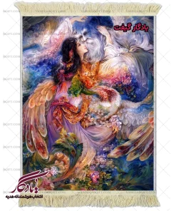تابلو فرش ماشینی طرح مینیاتور روشنگری کد mi21 - یادگار گیفت