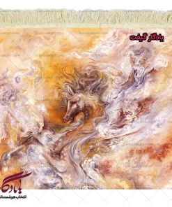 تابلو فرش ماشینی طرح مینیاتور سرکش کد mi27 - یادگار گیفت