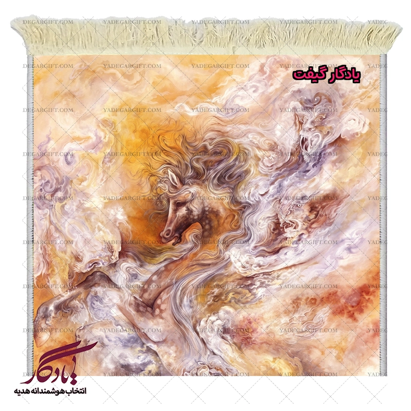 تابلو فرش ماشینی طرح مینیاتور سرکش کد mi27 - یادگار گیفت