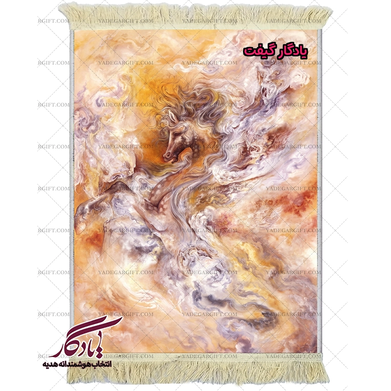 تابلو فرش ماشینی طرح مینیاتور سرکش کد mi27 - یادگار گیفت