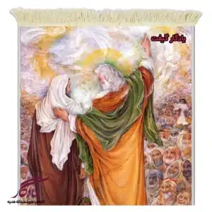 تابلو فرش ماشینی طرح مینیاتور غدیرخم کد mi30-1