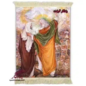 تابلو فرش ماشینی طرح مینیاتور غدیرخم کد mi30