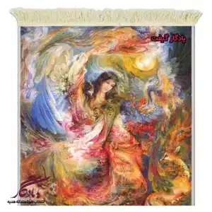 تابلو فرش ماشینی طرح مینیاتور مهرورزی کد mi29-1