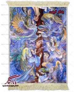 تابلو فرش مینیاتور عروج مسیح کد mi26  - یادگار گیفت