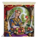 تابلو فرش ماشینی طرح ایرانی بانوی پارسی کد i90-1