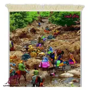 تابلو فرش ماشینی طرح ایرانی مسیر کوچ عشایر کد i92-1