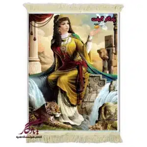 تابلو فرش ماشینی طرح ایرانی ملکه کاساندان کد i82