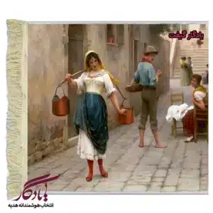 تابلو فرش ماشینی طرح فرانسوی کوی عاشقی کد f48-1