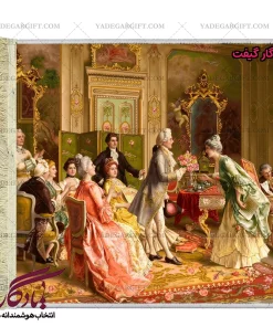 تابلو فرش ماشینی طرح فرانسوی آهنگ خواستگاری کد f63 - یادگار گیفت