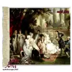 تابلو فرش ماشینی طرح فرانسوی ایام خوش گذشته کد f84-1