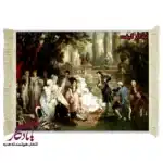 تابلو فرش ماشینی طرح فرانسوی ایام خوش گذشته کد f84