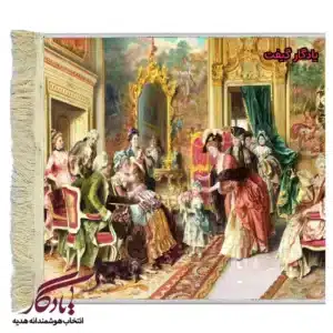 تابلو فرش ماشینی طرح فرانسوی تولد مادربزرگ کد f61-1