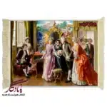 تابلو فرش ماشینی طرح فرانسوی خواستگاری دختر پیانیست کد f76