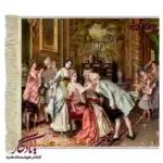 تابلو فرش ماشینی طرح فرانسوی دست بوسی کد f77-1