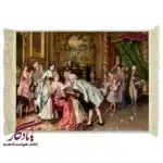 تابلو فرش ماشینی طرح فرانسوی دست بوسی کد f77