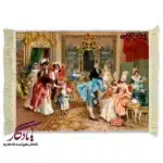 تابلو فرش ماشینی طرح فرانسوی دست بوسی2 کد f79