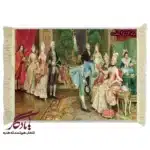 تابلو فرش ماشینی طرح فرانسوی دست بوسی3 کد f80