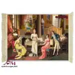 تابلو فرش ماشینی طرح فرانسوی ساز و آواز کد f90