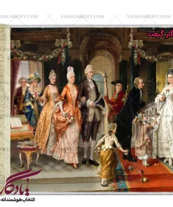 تابلو فرش ماشینی طرح فرانسوی عروسی ناپلئون کد f78 - یادگار گیفت