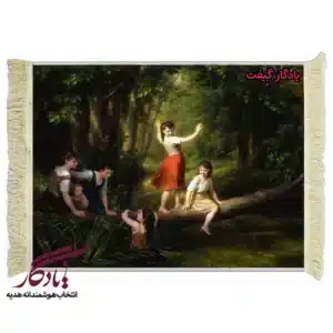 تابلو فرش ماشینی طرح فرانسوی معصومیت کودکانه کد f100