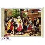 تابلو فرش ماشینی طرح فرانسوی مهریه عروس کد f64