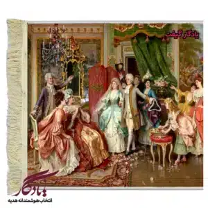 تابلو فرش ماشینی طرح فرانسوی جشن عروسی کد f75-1