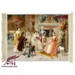 تابلو فرش ماشینی طرح فرانسوی نقاش سلطنتی2 کد f86