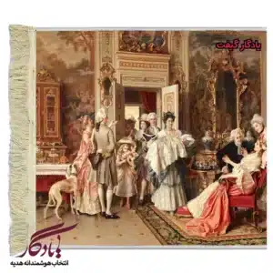 تابلو فرش ماشینی طرح فرانسوی نوزاد کد f97-1