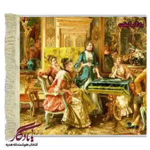 تابلو فرش ماشینی طرح فرانسوی پاسوربازان کد f82-1