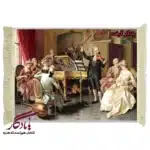 تابلو فرش ماشینی طرح فرانسوی کلاس موسیقی کد f96