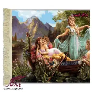 تابلو فرش ماشینی طرح فرانسوی بهشت و پریان کد f118-1