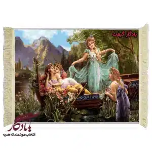 تابلو فرش ماشینی طرح فرانسوی بهشت و پریان کد f118