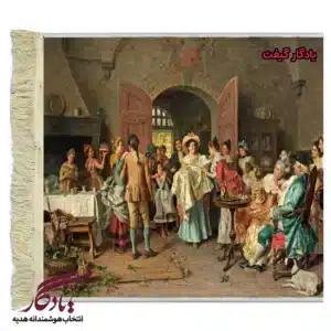 تابلو فرش ماشینی طرح فرانسوی جشن غسل تعمید کد F126-1