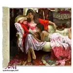 تابلو فرش ماشینی طرح فرانسوی خواهران کد f142-1