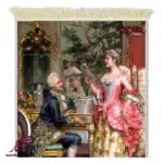 تابلو فرش ماشینی طرح فرانسوی درس آواز کد f161-1