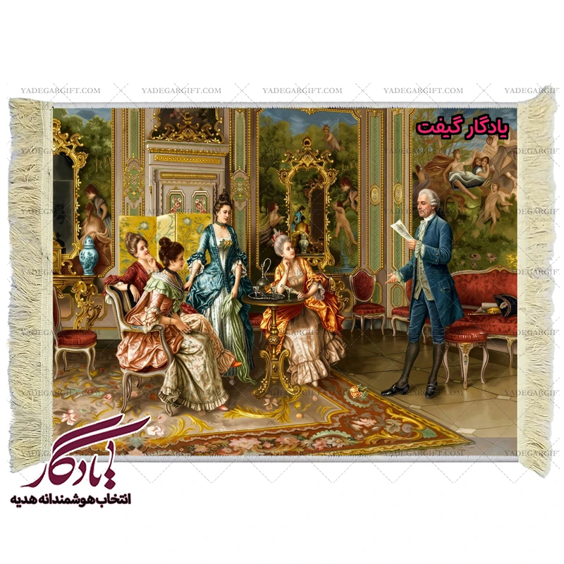 تابلو فرش ماشینی طرح فرانسوی شاعر جوان2 کد f140 - یادگار گیفت