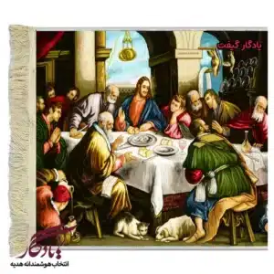 تابلو فرش ماشینی طرح فرانسوی شام آخر2 کد f129-1
