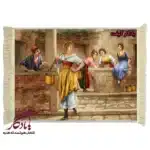 تابلو فرش ماشینی طرح فرانسوی عشوه گری کد f143