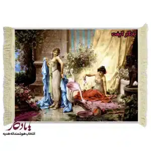 تابلو فرش ماشینی طرح فرانسوی فلامینگوها کد f144