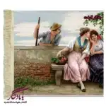 تابلو فرش ماشینی طرح فرانسوی نجوای عاشقی کد f137-1