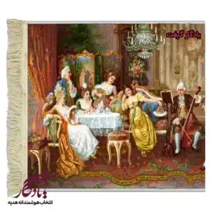 تابلو فرش ماشینی طرح فرانسوی نوازندگان کد f120-1