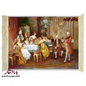تابلو فرش ماشینی طرح فرانسوی نوازندگان کد f120