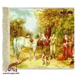 تابلو فرش ماشینی طرح فرانسوی کُنتس و بانوی جنگل کد f108-1