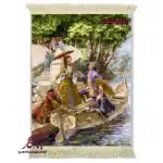 تابلو فرش ماشینی طرح فرانسوی گردش در رودخانه کد f160