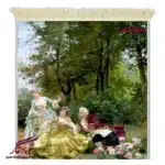 تابلو فرش ماشینی طرح فرانسوی گل ها کد f154-1