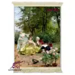 تابلو فرش ماشینی طرح فرانسوی گل ها کد f154